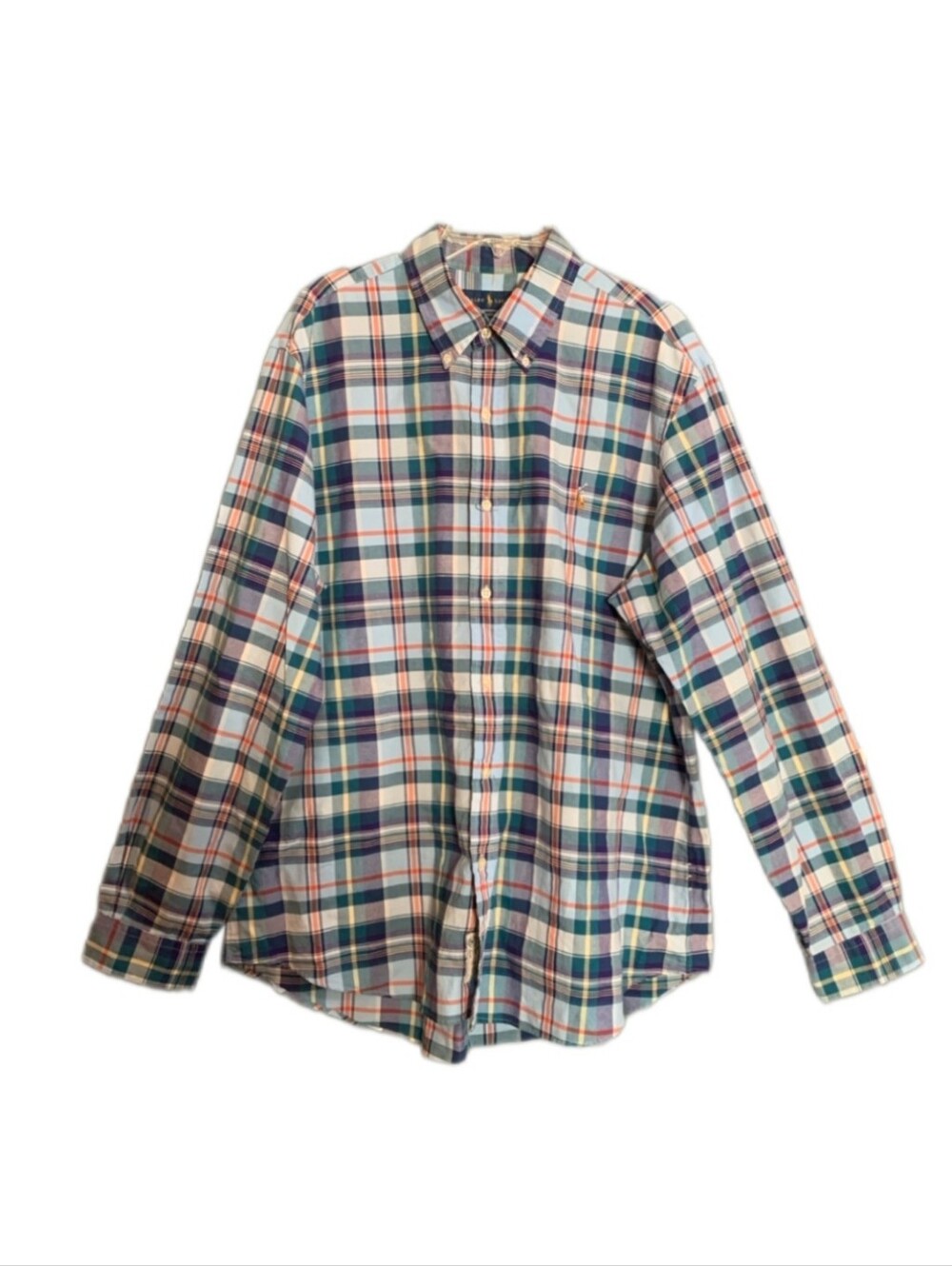 Polo Ralph Lauren Classic Fit Plaid Multicolor Button Down Shirt Men's Workwear